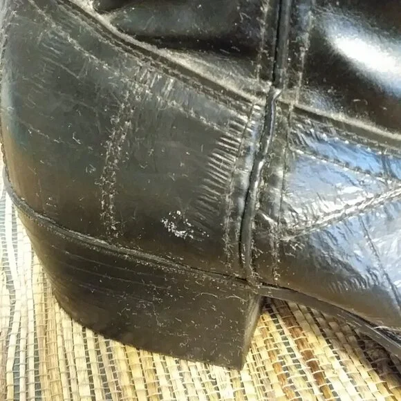 Black BRONCO Cowboy Boots Men's Size 11 EE - 1920 - Picture 15 of 16